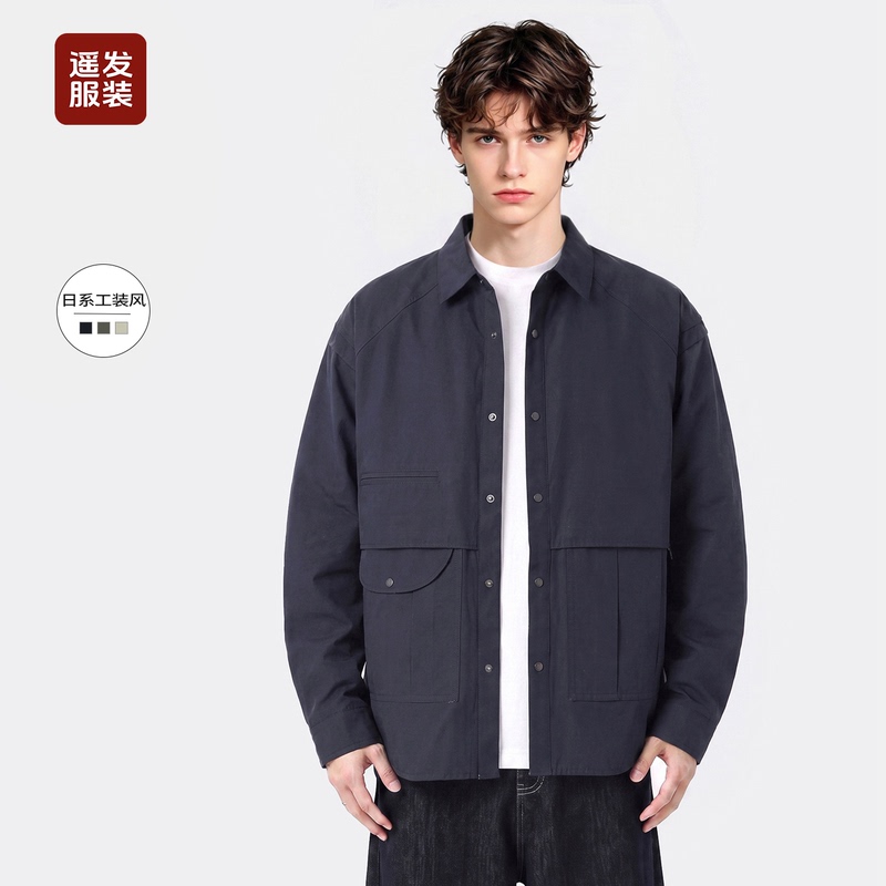 Yaofa Clothing Opg Japanese Workwear Jacket Shirt Collar 2026 Autumn New Men's Casual Jacket 8622