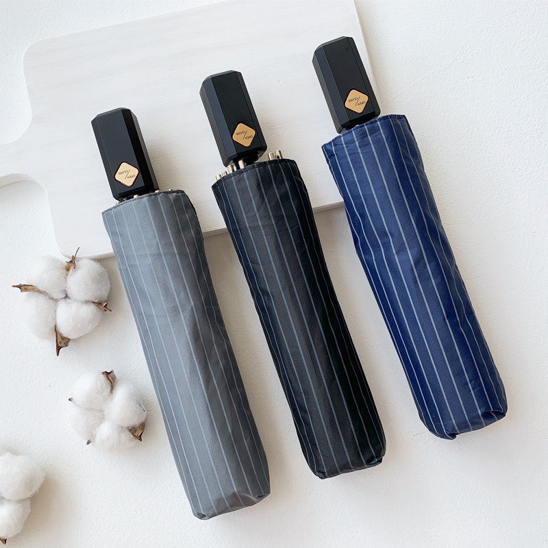 Greater wind protection business crude automatic barometer dual-use umbrella folded umbrella large double male and female sun