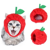 猫咪帽子泰迪苹果装扮头饰露耳猫头套多款式狗狗棒球帽多功能帽
