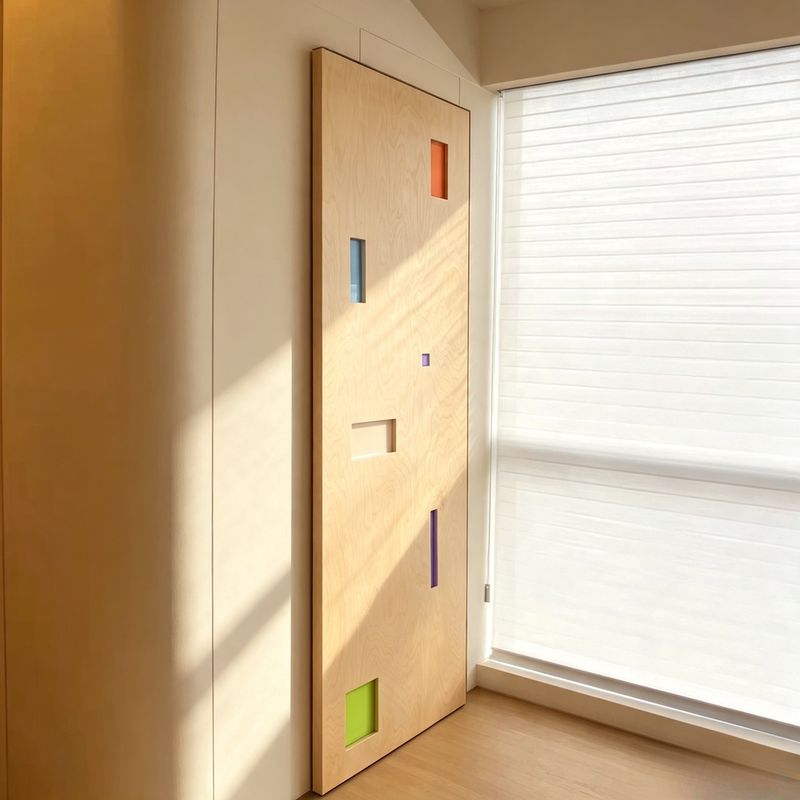 Marine Board Color Perforated Door, Ghost Door, Barn Door, Church Door, Solid Wood Painted Door, Kitchen Bathroom Sliding Door