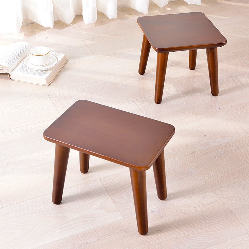 Solid wood small stool home living room sofa low stool shoe change stool children's small bench coffee table stool wood long square stool