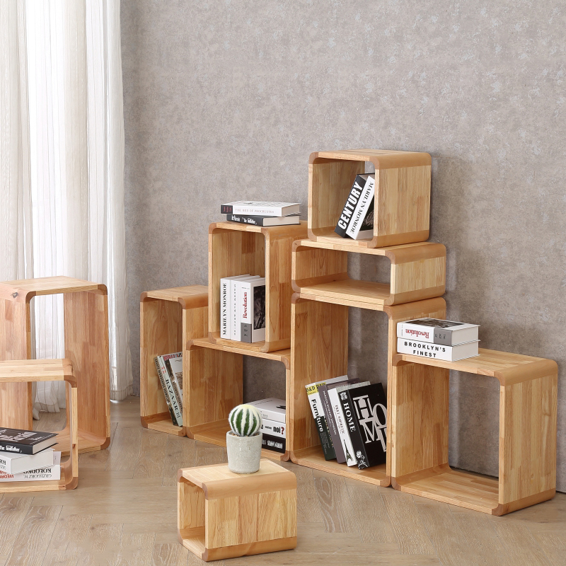 Solid wood corner sofa side several creative combination locker storage storage small cabinet simple modern lattice cabinet