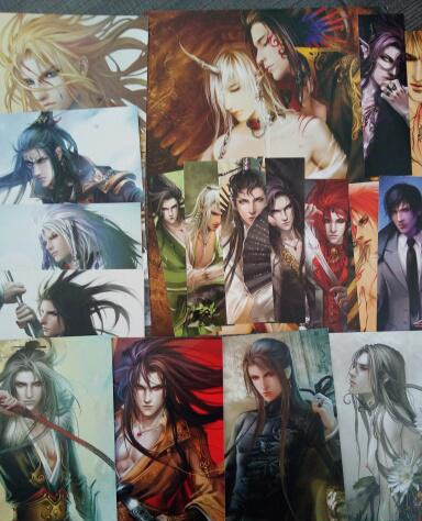 Desperate version of cartoon caricatura famous for black doping pro-sign postcard + bookmarking + poker