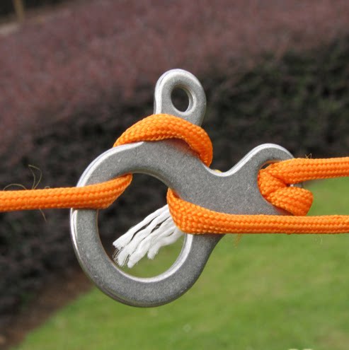 Outdoor stainless steel stone washing climbing buckle 3-hole style multipurpose quick knot rope to connect knotted fixed bundle