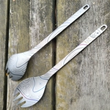 TOPO цвет титановый ориентир узор чистый титан суповая ложка ложка с прямой ручкой вилка ложка открытый кемпинг барбекю пикник посуда антибактериальная