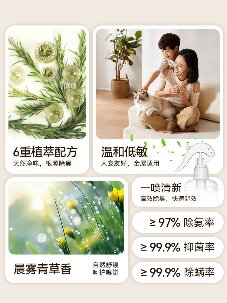 [Good Product Experience]Hörmann Pet Deodorizing and Antibacterial Spray Deodorizer for Cats and Dogs, Eliminates Odor and Urine Smell