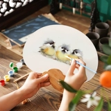 ️ Magnrant Paper Blank Group Fan Fan Fan Fan Summer Diy Materal Materal Sack Ручная вклон