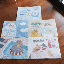 Cat-filter cat sand footbed anti-out cat footbed cat sand cushion cartoon cute cat litter tub cushion 50 * 35cm