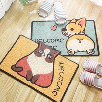 Filter cat sand footbed cartoon pet ground mat anti-out cute cat litter tub cushion easy to clean abrasion resistant 40 * 60cm