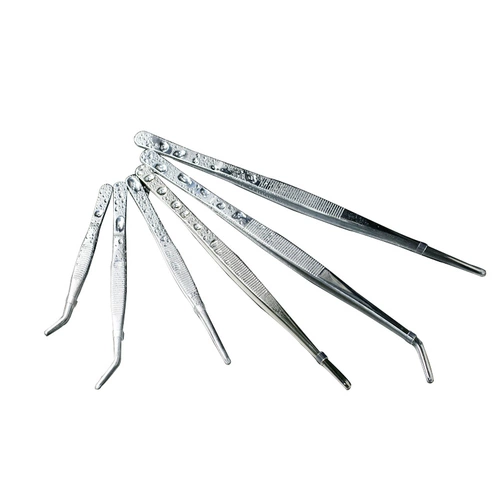 Пинцет из нержавеющей стали, большие хлопковые шарики, зубчатая повязка на голову