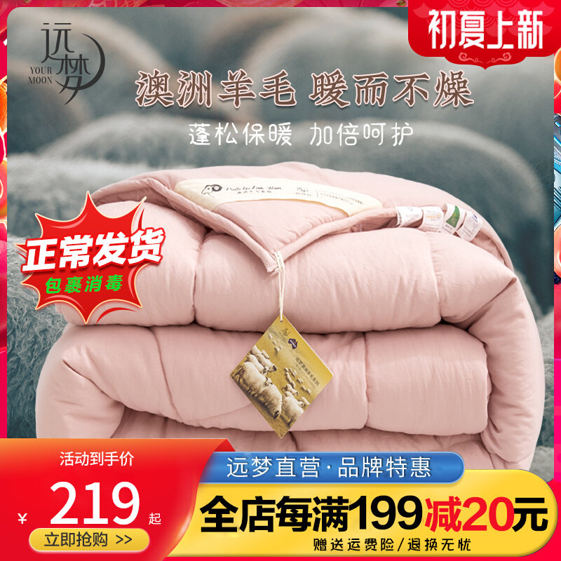 Far dream quilt winter quilted by Australian wool by double 2m thickened warm winter cotton quilted by 1 5m winter cashmere quilt core