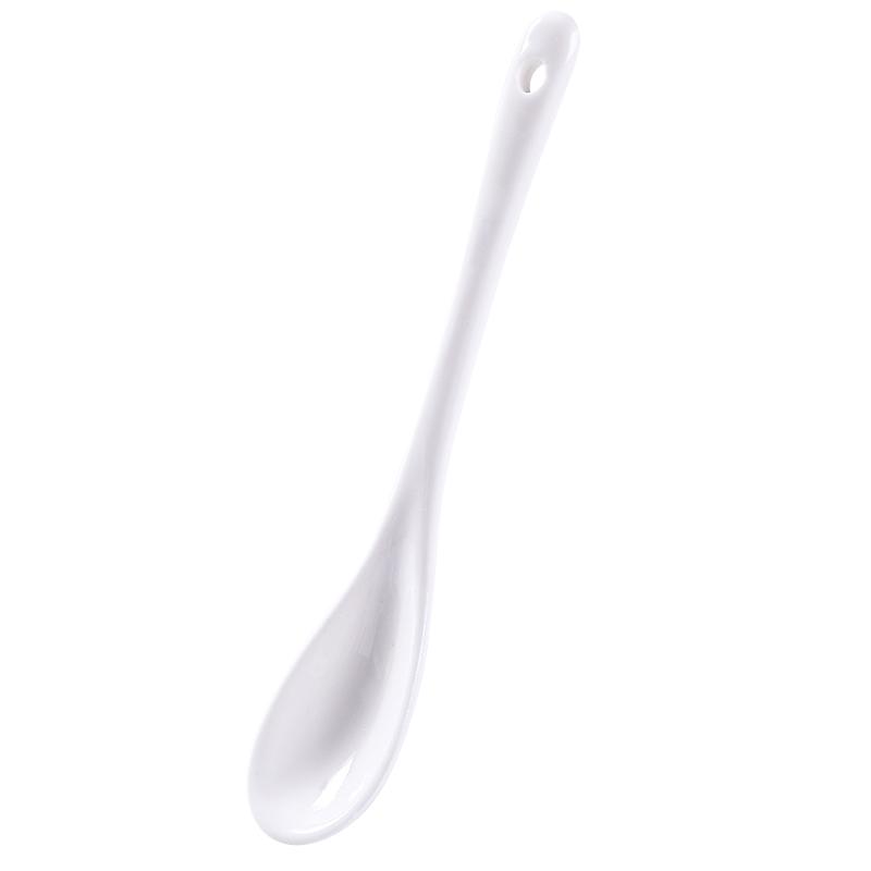 Small coffee spoon stirring spoon ceramic short shank run Chinese long - handled smoothies mixing spoon, dessert spoon ceramic spoon