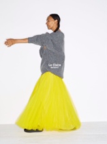 Raey gray silhouette loose coarse needle wool blend sweater