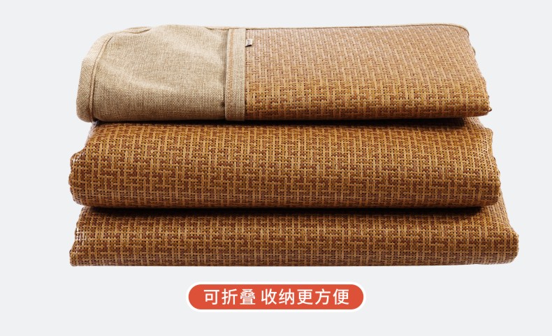 Huang Gulin mat 1,8m giường ban đầu mây ba mảnh điều hòa dày mùa hè có thể gập 1,5 m đôi - Thảm mùa hè giá chiếu tre