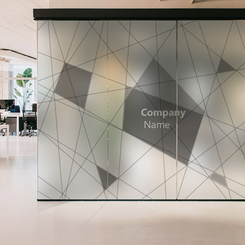 Customized office door window decoration glass film electrostatic sticker frosted sticker decoration powder room film living room