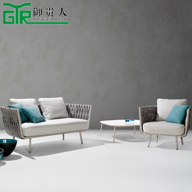 Nordic Outdoor Sofa Designer Prototype Room Vines Living-room Balcony Vine Chair Sofa Double Creative Courtyard Villa