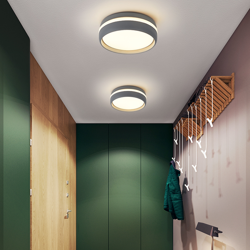 Balcony LightNordic Round Makaron LED Ceiling Lights Clothes Room Down Hall Entry Center Corridor Lights