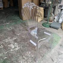 Simple modern high-end crystal hotel wedding chair acrylic princess crystal chair makeup chair home dining table and chairs