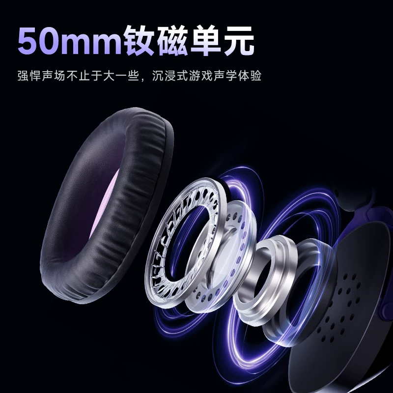 AKKO GH300 беспроводная гарнитура для игр, четырехрежимное соединение, стереозвук без задержки 2.4G