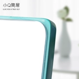 Импортный двусторонний туалетный столик из натурального дерева, синее коралловое настольное крутящиеся зеркало