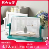 Импортный двусторонний туалетный столик из натурального дерева, синее коралловое настольное крутящиеся зеркало