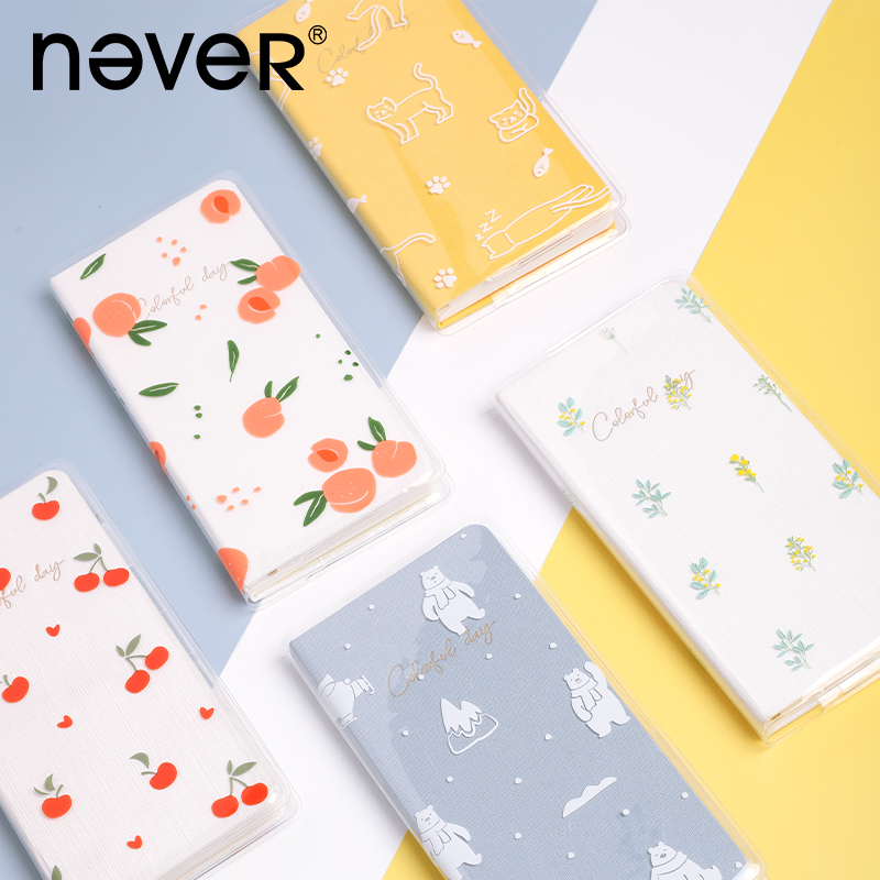 never transparent weeks book coat pattern design small fresh printing hand account envelope Weekly plan this protective cover