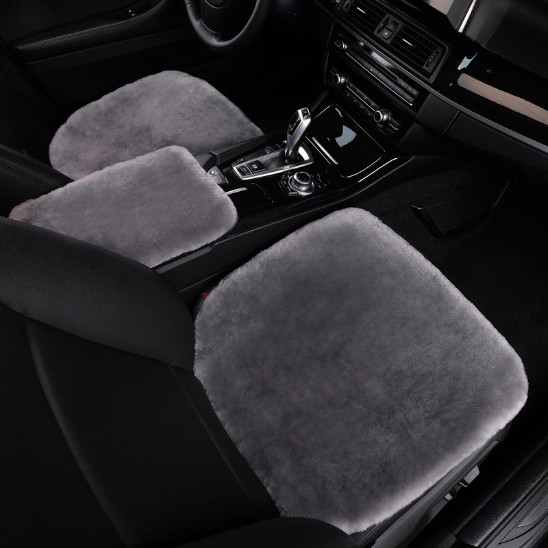 2019 New Pure Wool Car Cushions Winter Warm BMW Benz Audi Fox Sheets No Backrest Seat Cushion