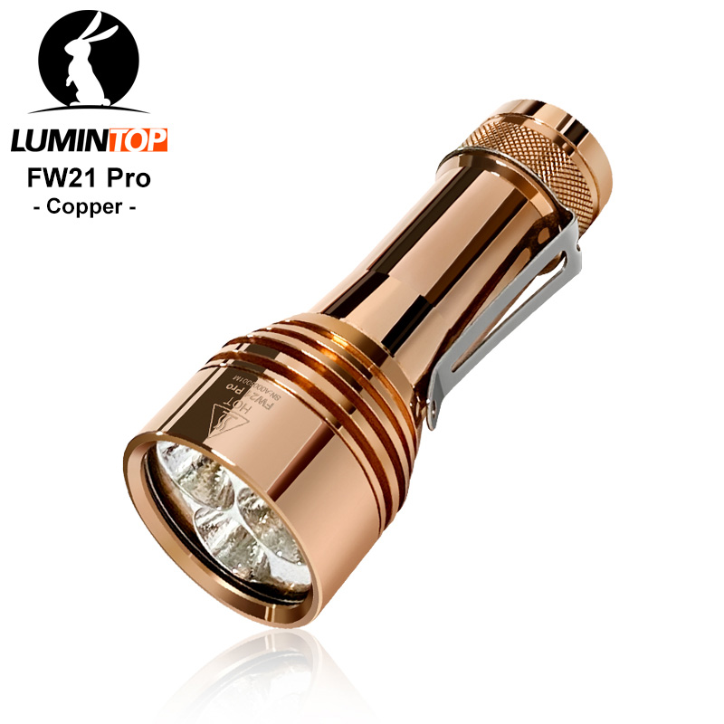 Lumintop Lei Ming Rabbit FW21 PRO Red Copper 21700 Electronic tail by flashlight 10000 Flow Ming 325 m