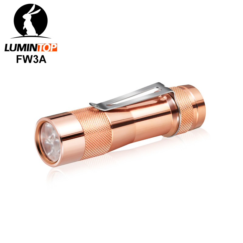 Lumintop Lei Ming rabbit FW3A red copper brass version small 18650 triple light Pearl tail by portable EDC flashlight