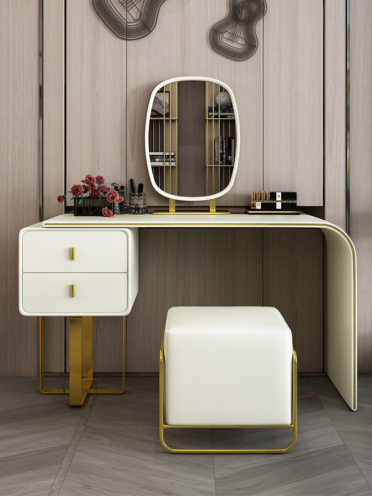 Cosy Cottage Meaning Extremely Simplified Makeup Terrace Bedroom Postmodern Minimalist Nets Red Ins Wind Light Lavish Makeup Table Small