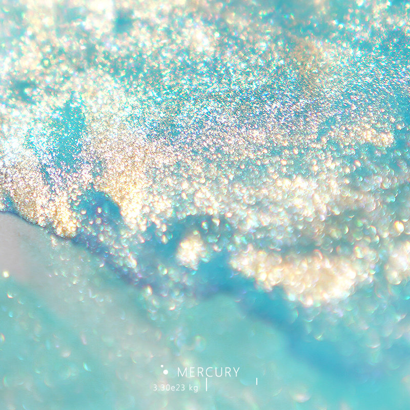 BANMI special bright edition limited flash powder color ink gold powder flash non-carbon fountain pen dipped in water pen glass pen with gradient handmade starry sky color ink creative DIY student gift pigment