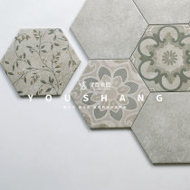 Fa-style rétro hexagonal brique fleur en brique brique de cuisine brique salle de bains hexagonale carrelage de toilette dalle de dalle de plancher antidérapage