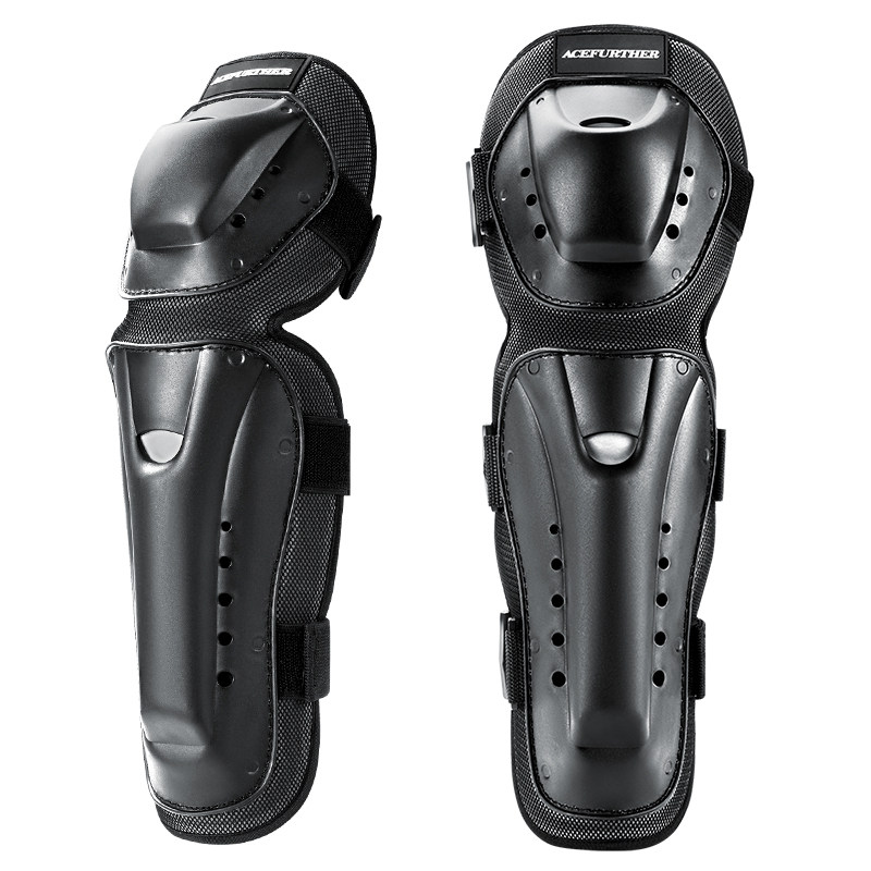 Locomotive protection knee elbow protection summer windproof and breathable riding anti-fall male electric car protector Long version of the protective leg 4 pieces