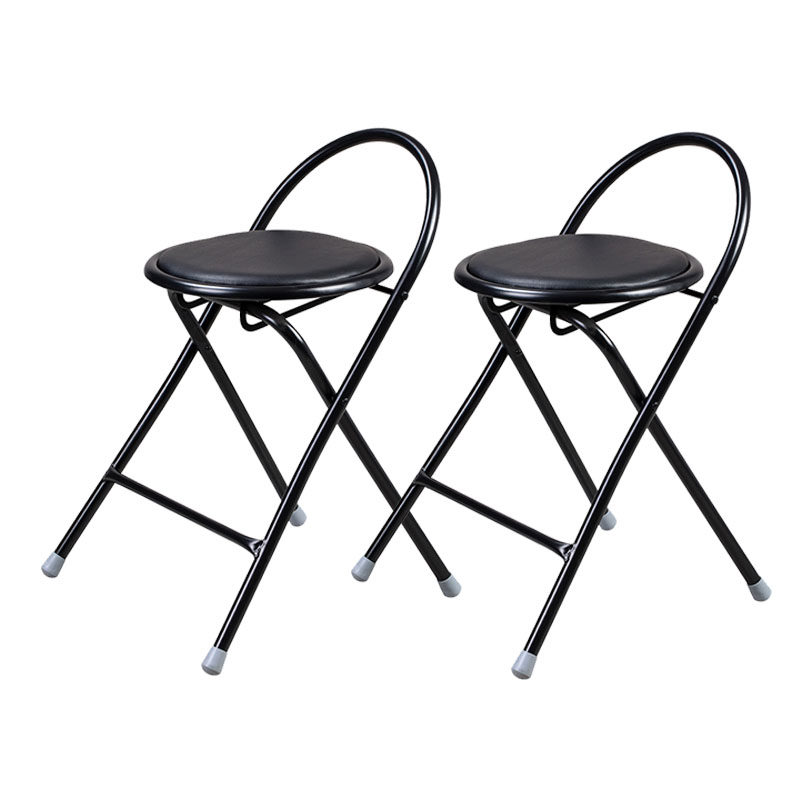 Ultra thin portable handback folding chair meal chair metal folding bench*2