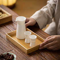 Creative gift-giving white wine pot and wine set home wine divider Chinese ceramic wine pot wine cup shot glass