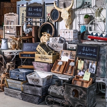 French designer American country zakka solid wood garden garden flower crafts flower decoration hanging pieces