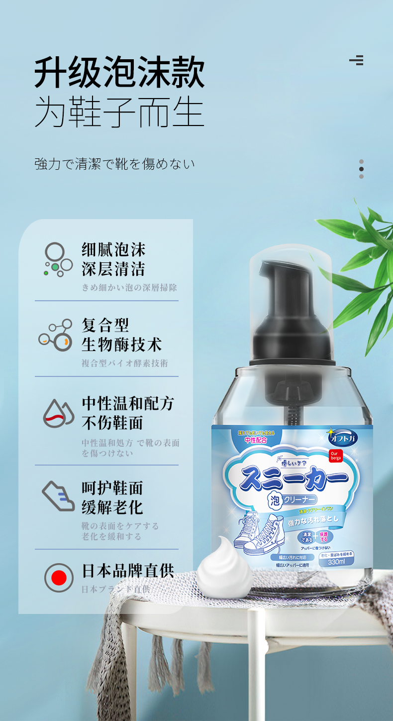 小白鞋清洗剂洗鞋 去污增白去黄专用免水洗 图2