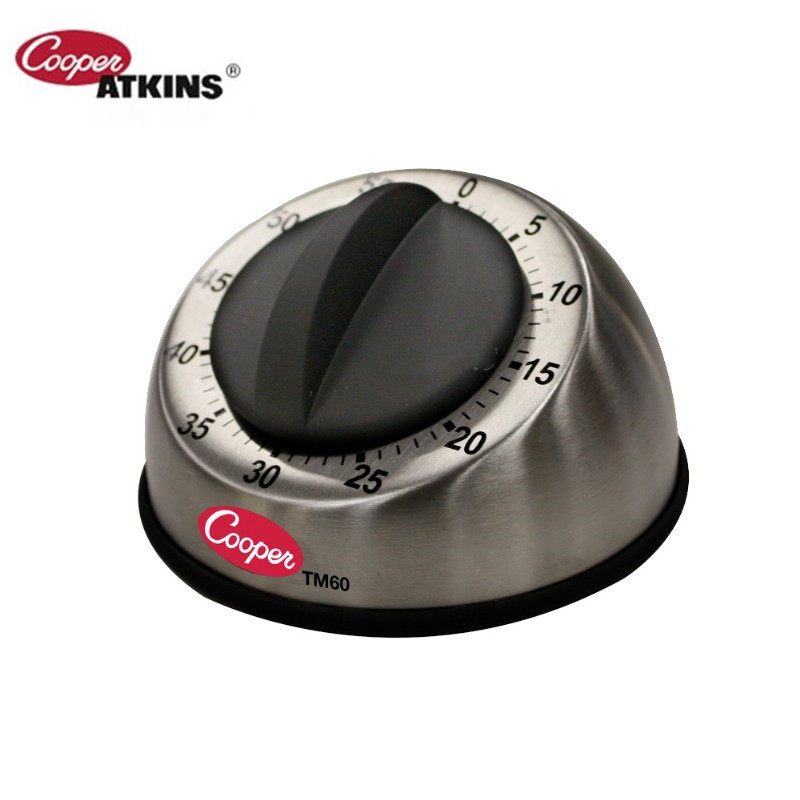 CooperAtkins Stainless Steel Kitchen Timer Elderly Reminder Mechanical Timing Students Alarm Clock Countdown