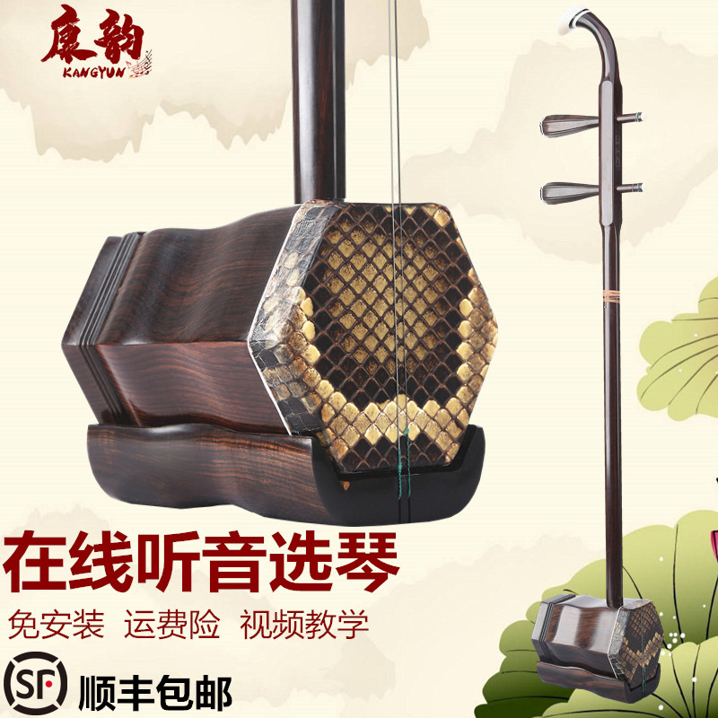 Professional examination Erhu ebony Suzhou National musical instrument Children adult general beginner Erhu factory direct sales