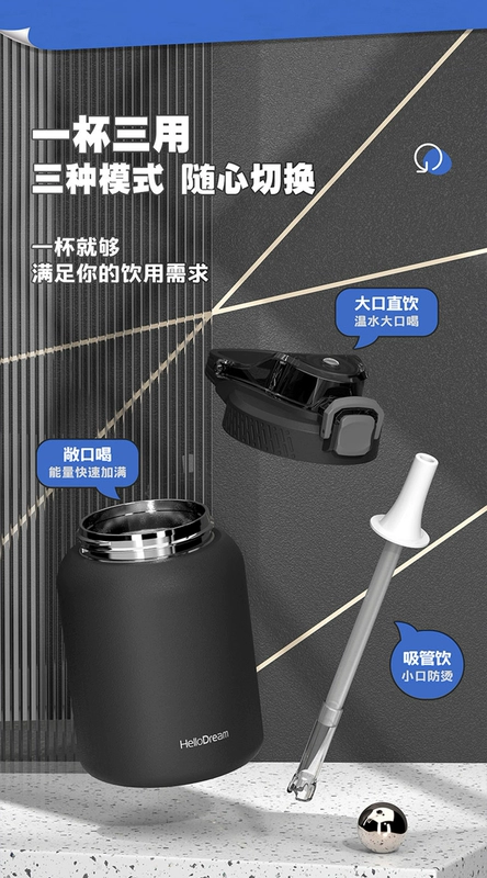 Cốc cách nhiệt lớn dung tích lớn nam thép không gỉ 316 tấn thùng ngoài trời ấm siêu tốc bụng to cốc đá lạnh binh dung nuoc cho be di hoc binh dung nuoc da
