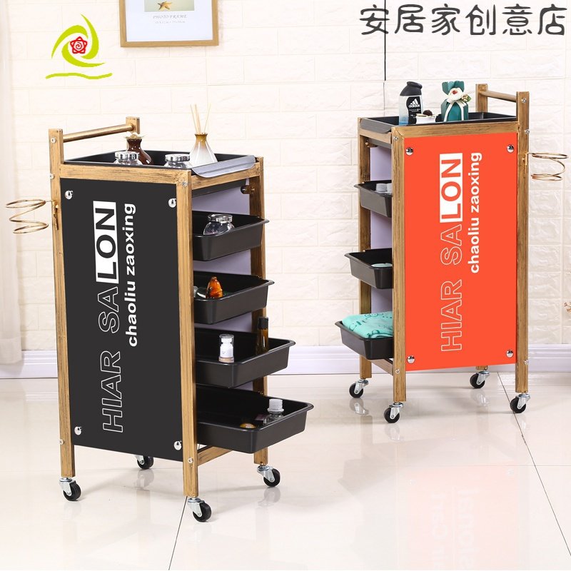 New retro hairdressing car hair salon tools trolley barber shop perm dyeing hair stylist reinforcement special trolley