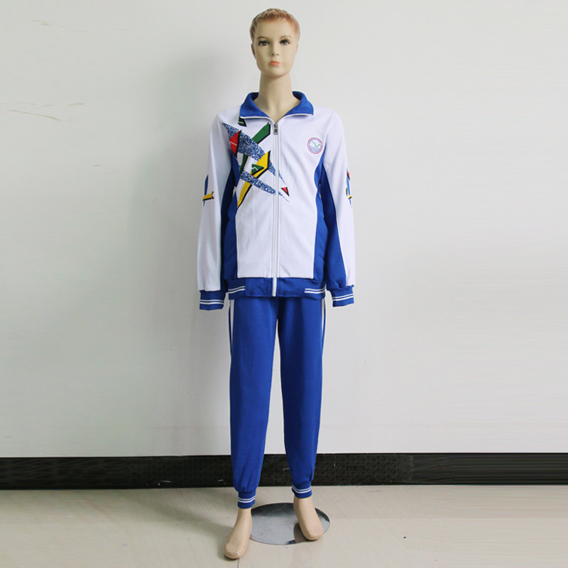 Haibei Primary School uniform Liwan students summer short-sleeved autumn and winter long-sleeved trousers jacket suit cotton-padded school designation