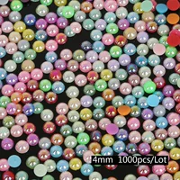 4 мм смешанный цвет половины имитации около 1000 жемчугов