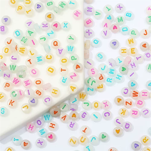 Акриловые буквы и цифры, браслет из бисера, бусины ручной работы, аксессуар с аксессуарами, DIY