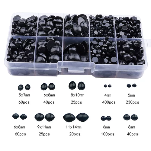 Черный набор, крючок для вязания, кукла, бусины, аксессуар для волос ручной работы с аксессуарами, поделки ручной работы