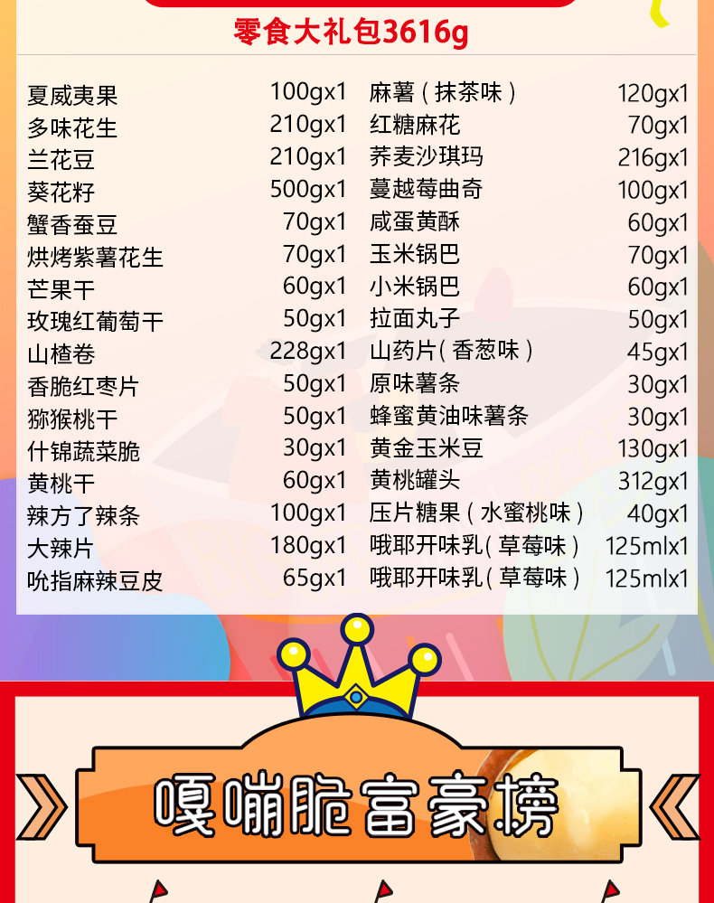 百草味 果干零食大礼包 3616g 图4