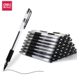 Ручка-роллер, черные канцтовары для школьников, ручка на водной основе, 1 шт, 0.5мм, 12 шт