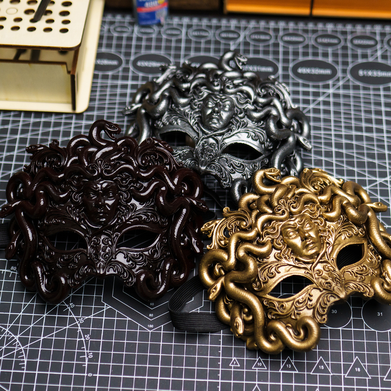 Medusa Stage Half-Face Mask Mask Dance Performance Halloween Props Snake-Shaped Decoration Party Dress-Up