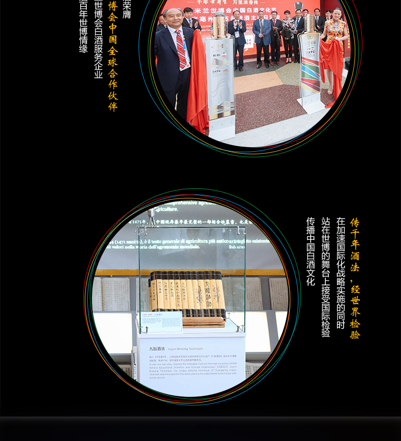 米兰世博会中国馆纪念酒 古井贡酒 和和 55度浓香型白酒 750ml 图5