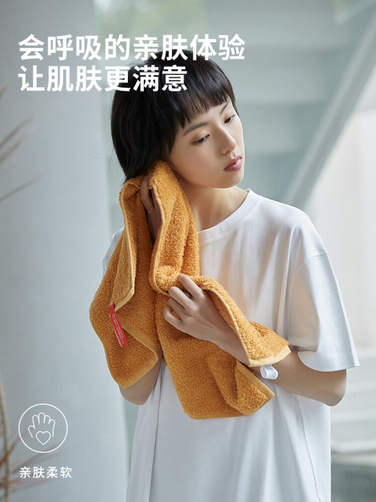 Imported upscale towel quality good wash-face flushing grown-up high quality 2021 new couple card pure cotton positive to grade